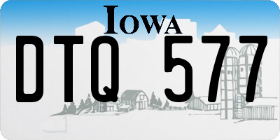 IA license plate DTQ577