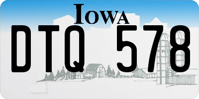 IA license plate DTQ578