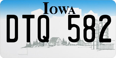IA license plate DTQ582