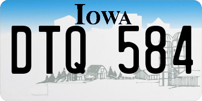 IA license plate DTQ584