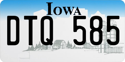 IA license plate DTQ585