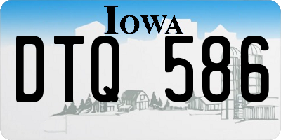IA license plate DTQ586