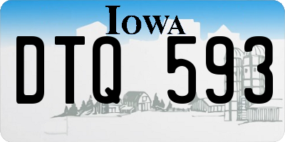 IA license plate DTQ593