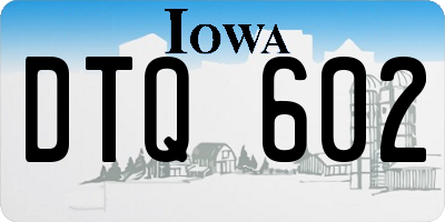 IA license plate DTQ602