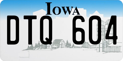 IA license plate DTQ604