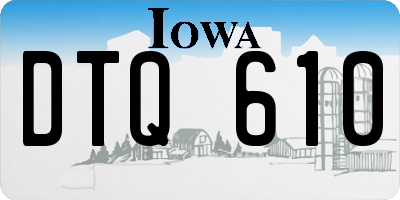 IA license plate DTQ610