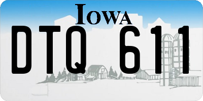 IA license plate DTQ611