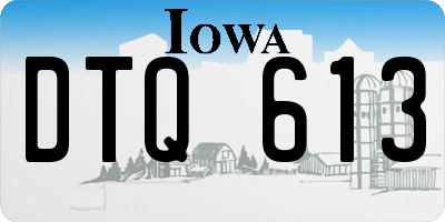 IA license plate DTQ613