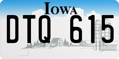 IA license plate DTQ615