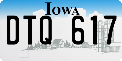IA license plate DTQ617