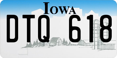 IA license plate DTQ618