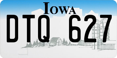 IA license plate DTQ627