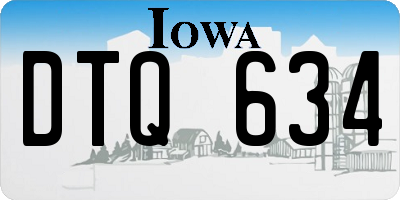 IA license plate DTQ634