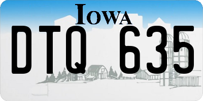 IA license plate DTQ635