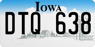 IA license plate DTQ638