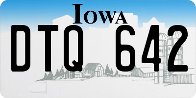 IA license plate DTQ642