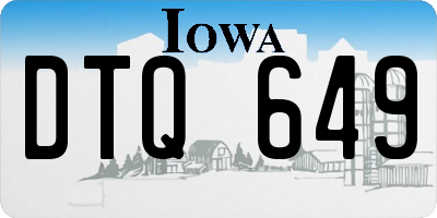 IA license plate DTQ649