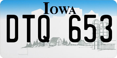 IA license plate DTQ653