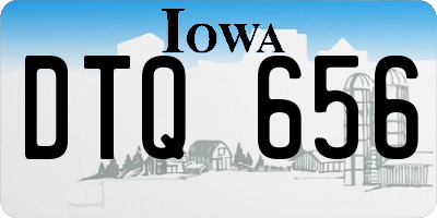 IA license plate DTQ656