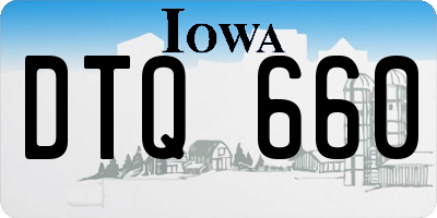 IA license plate DTQ660