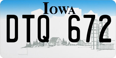IA license plate DTQ672