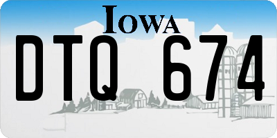 IA license plate DTQ674