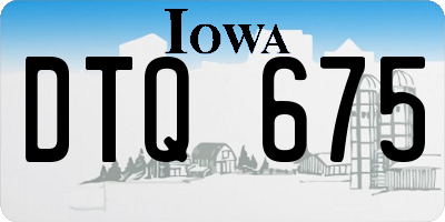 IA license plate DTQ675