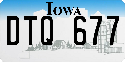 IA license plate DTQ677