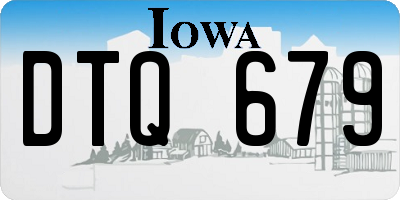 IA license plate DTQ679