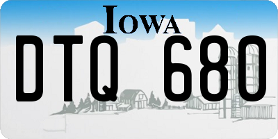IA license plate DTQ680