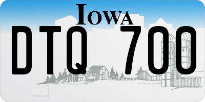 IA license plate DTQ700