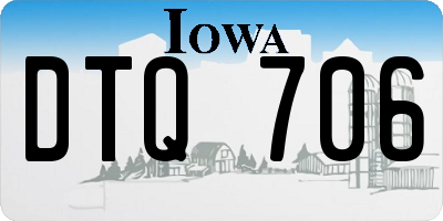 IA license plate DTQ706
