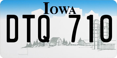 IA license plate DTQ710