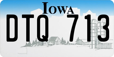 IA license plate DTQ713