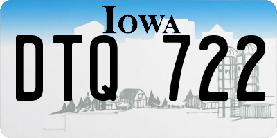 IA license plate DTQ722
