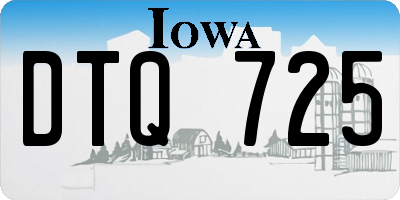 IA license plate DTQ725