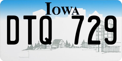 IA license plate DTQ729
