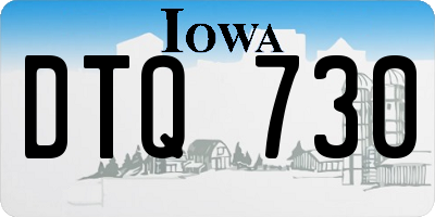 IA license plate DTQ730