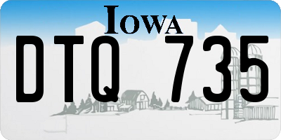 IA license plate DTQ735
