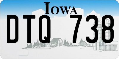 IA license plate DTQ738