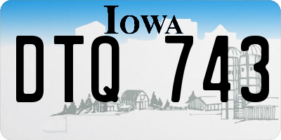 IA license plate DTQ743