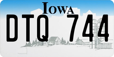 IA license plate DTQ744