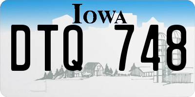 IA license plate DTQ748