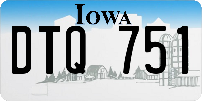 IA license plate DTQ751