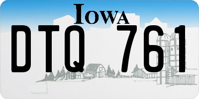 IA license plate DTQ761