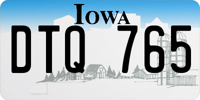 IA license plate DTQ765