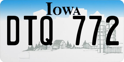 IA license plate DTQ772