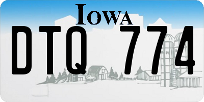 IA license plate DTQ774