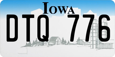 IA license plate DTQ776