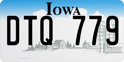 IA license plate DTQ779